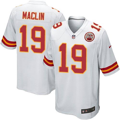 Men's Game Jeremy Maclin Nike Jersey White Road - #19 NFL Kansas City Chiefs